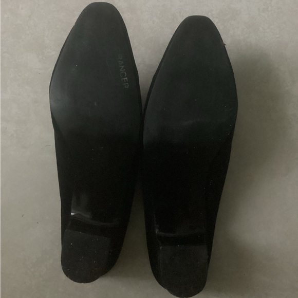 Ellemenno holiday slides Sz 7 black velvet shoes embellished - Picture 5 of 5